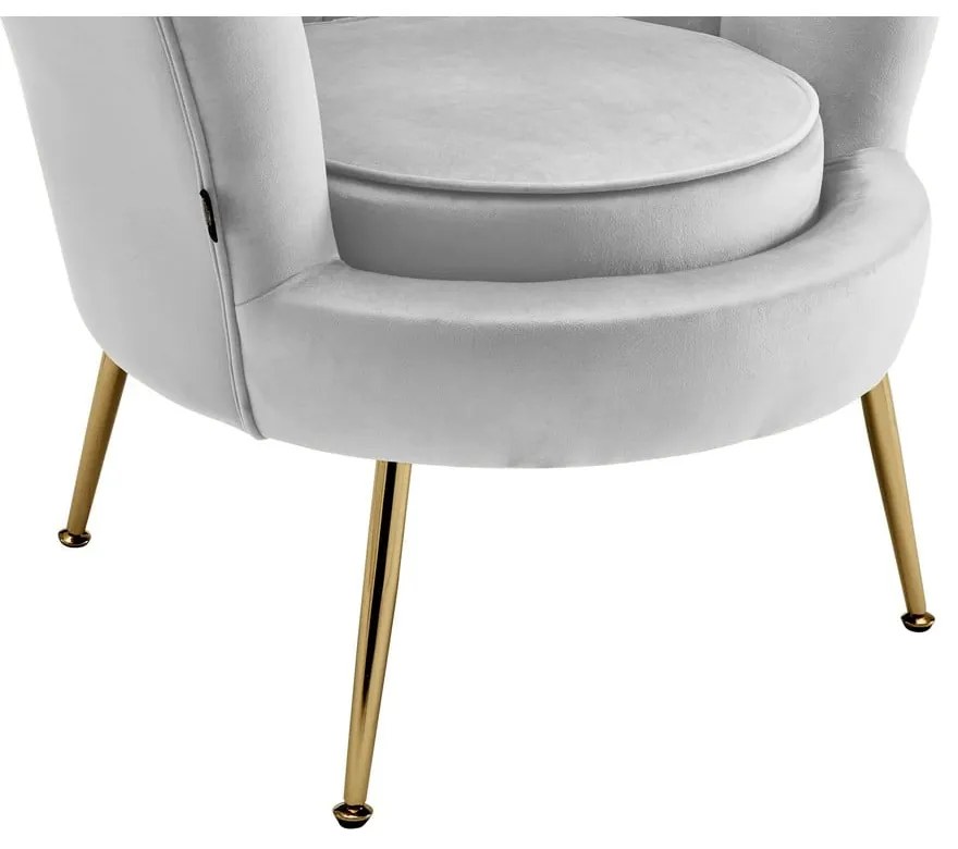 Светлосиво кадифено кресло Kelsey – Støraa