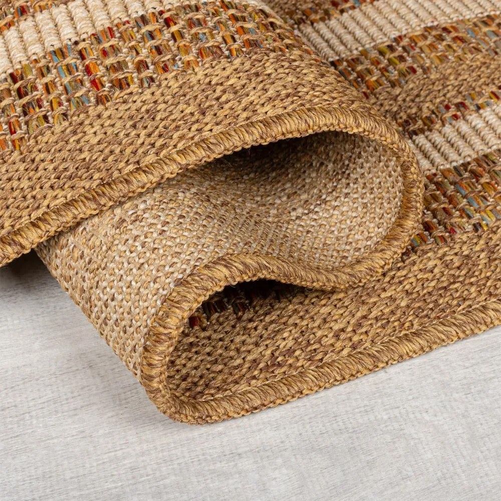 Външен килим в естествен цвят 200x290 cm Layla Border – Flair Rugs