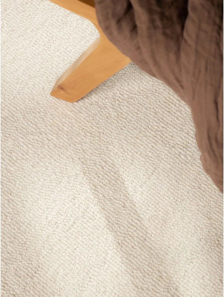 Кремав ръчно изработен вълнен килим 200x290 cm Puristic Knots – Elle Decoration