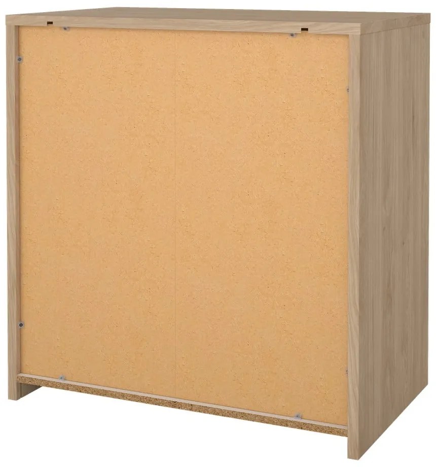 Скрин от дъбов декор бял и естествен цвят 80x84x48 cm Next – Tvilum