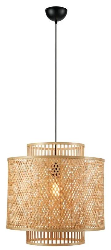 Висяща лампа в естествен цвят с абажур от бамбук ø 50 cm Strati - Markslöjd