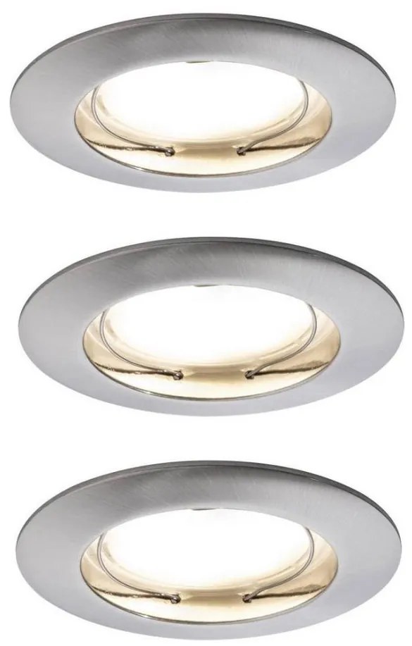 Paulmann 92827 - К-кт 3xLED/7W Димируема лампа за вграждане COIN 230V