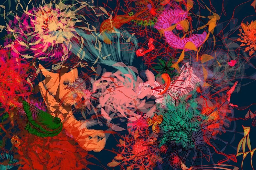Тапет – Абстрактни цветя