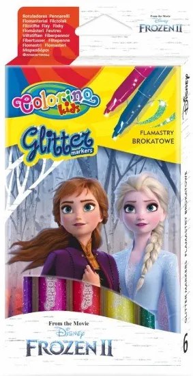 Colorino - Disney Frozen II Glitter маркери металик 6 цвята