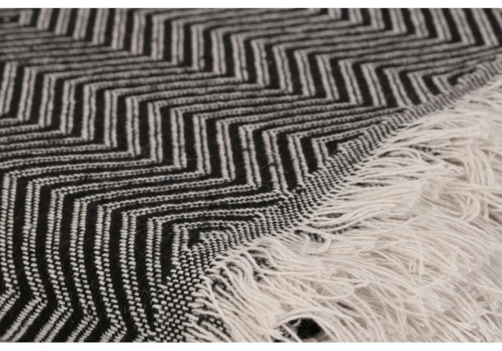 Черно/бежово покривало за легло 170x210 cm Etnik – Mijolnir