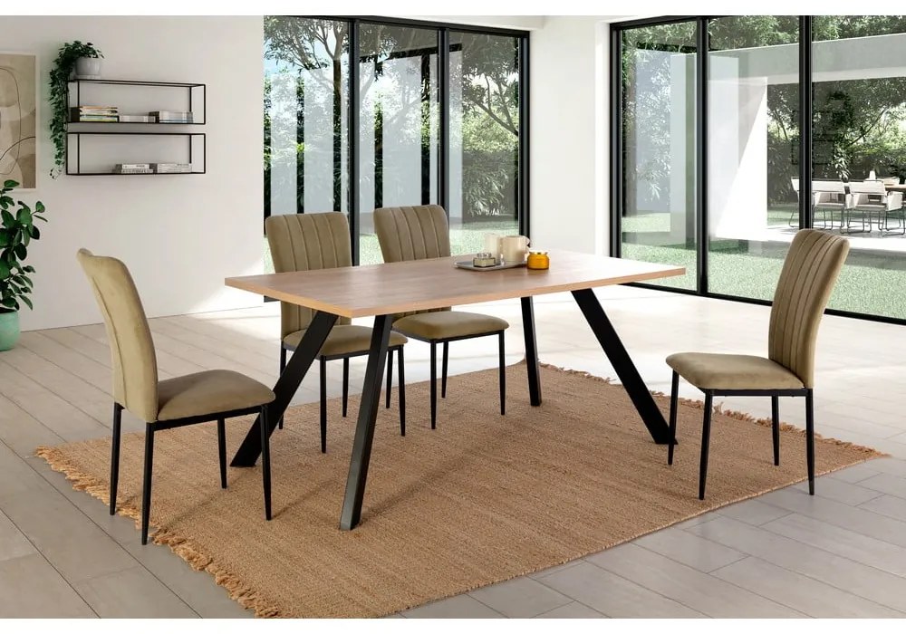 Каки трапезни столове в комплект от 4 бр. Holly – Marckeric