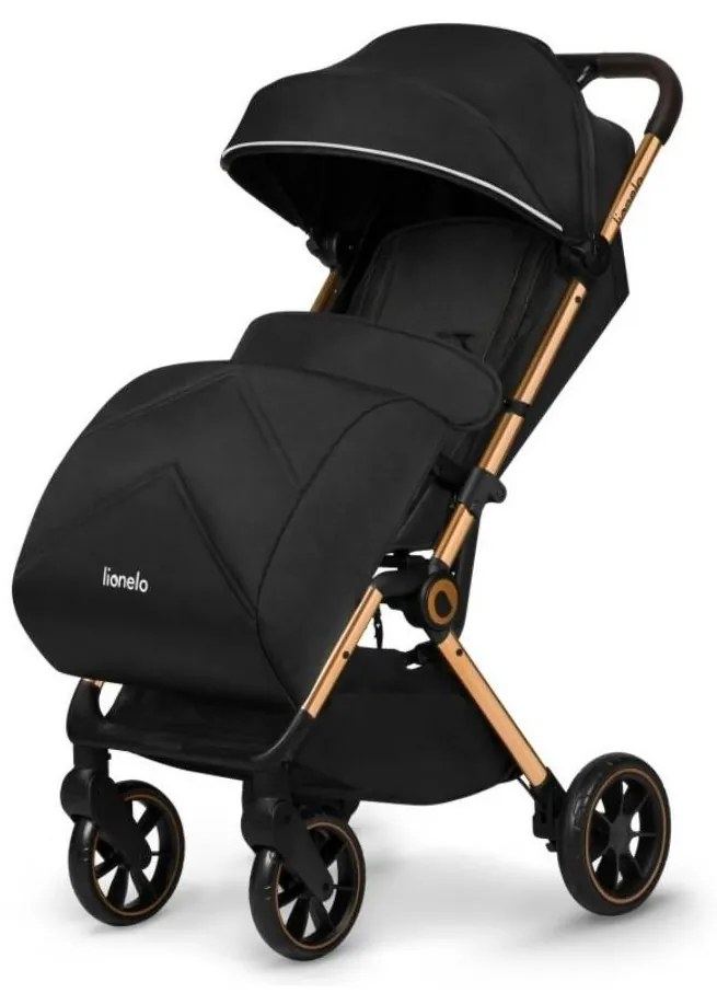 Lionelo - Детска количка CLOE черен/златист