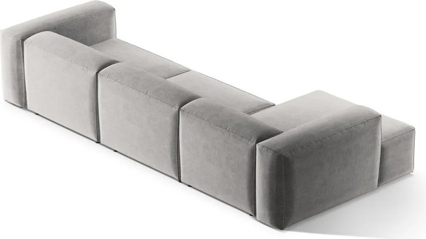 Светлосив ъглов диван (ляв ъгъл) Bergamo – Cosmopolitan Design