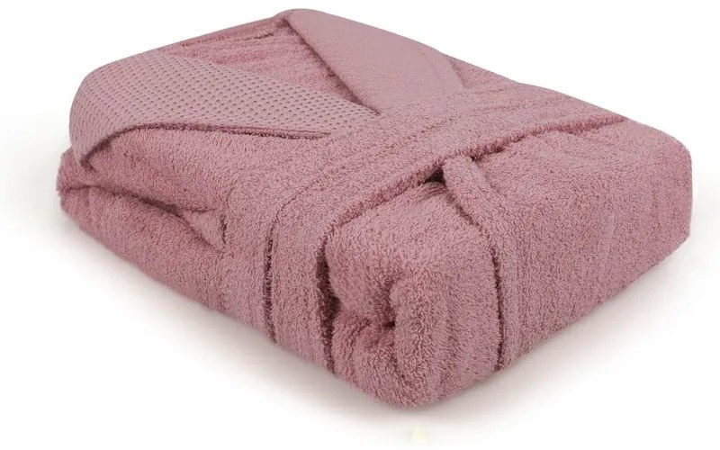 Розов памучен халат за баня размер XL Cappa - Foutastic