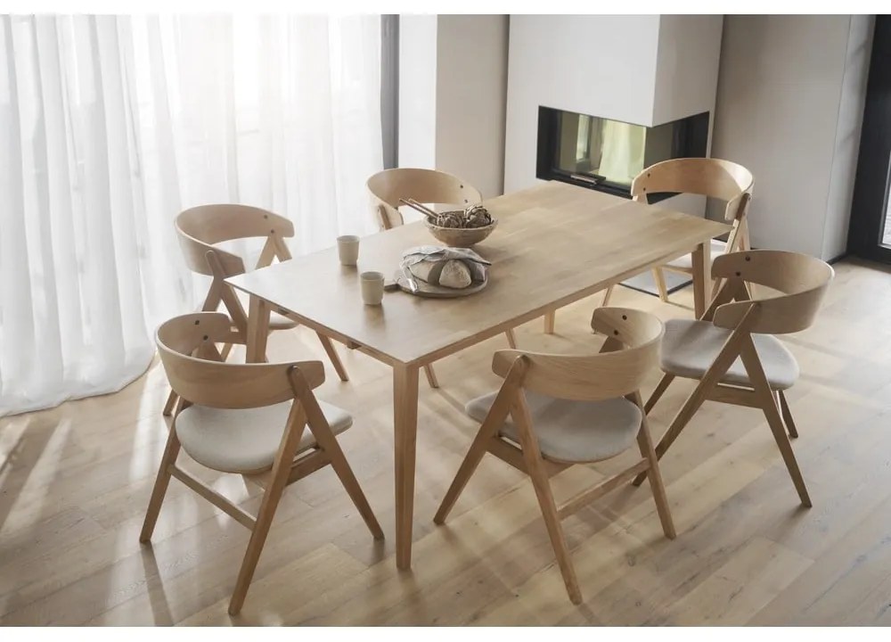 Трапезни столове в комплект от 2 броя в естествен цвят Waterton - Rowico