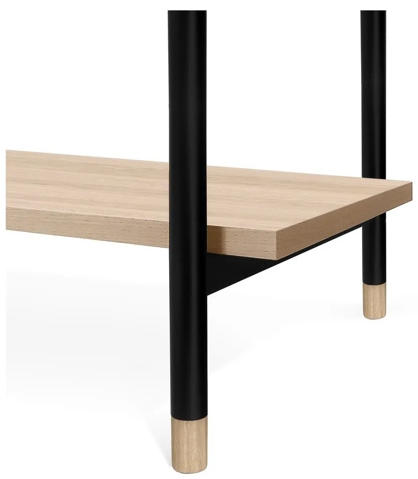 Масичка за кафе с плот от дъб в естествен цвят 60x120 cm Jugend - Woodman