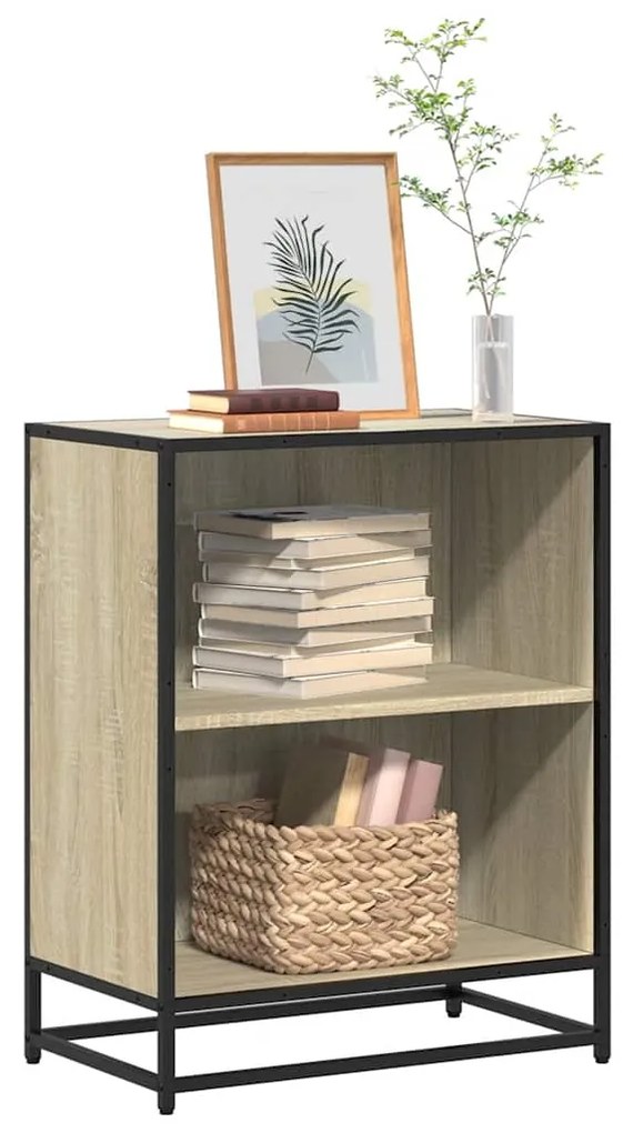 849100 vidaXL Шкаф за книги Дъб Сонома 60x35x76 cm Инженерна дървесина