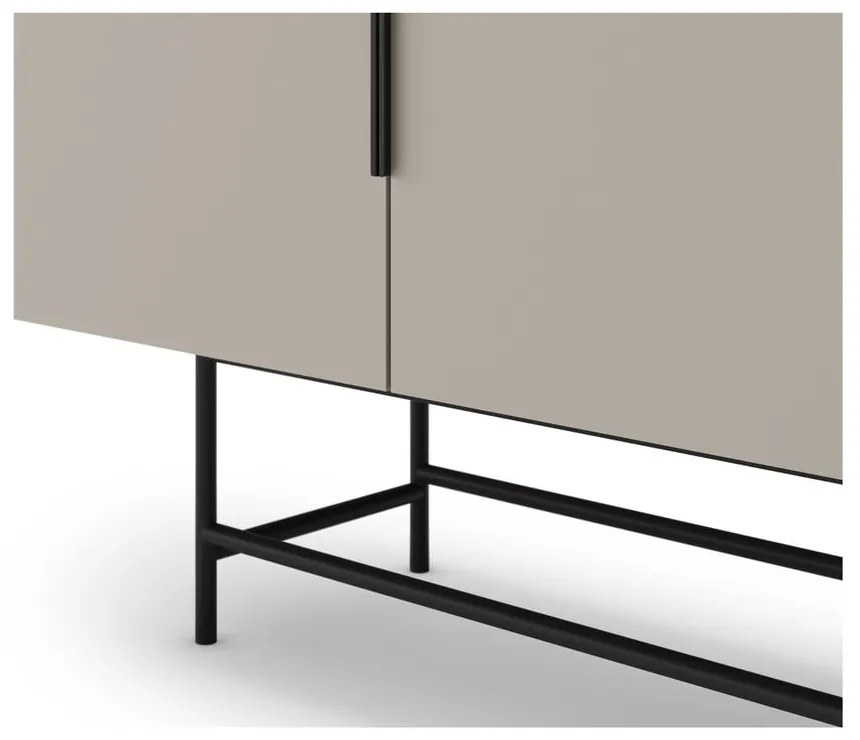 Кремав нисък скрин 200x77,5 cm Eldia – Marckeric