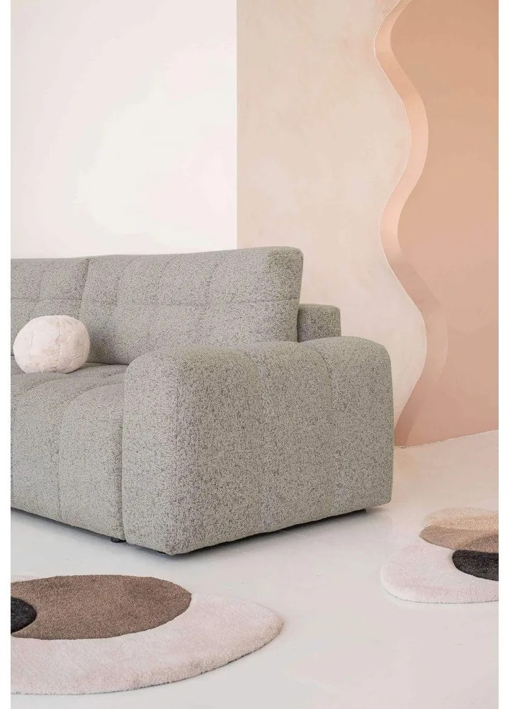 Светлокафяв разтегателен модулен ъглов диван с място за съхранение (ляв ъгъл) Lulu – Miuform