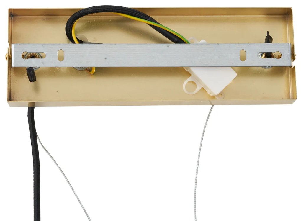 Дизайнерска висяща лампа златна с дъгово стъкло 8 светлини - Uvas