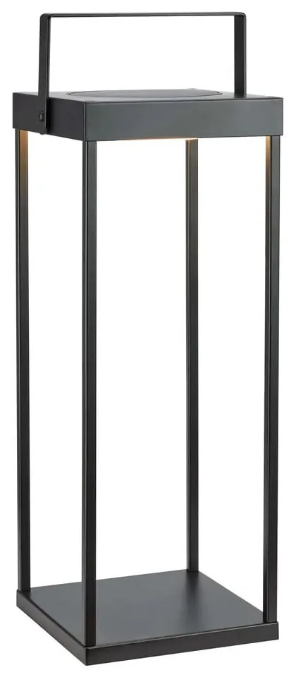 Черен екстериорен LED фенер със соларен панел с USB (височина 53 cm) Pure – Markslöjd