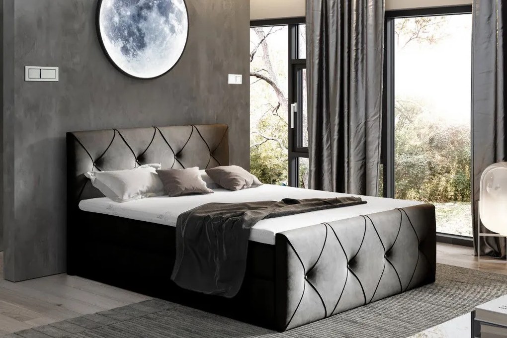 Тапицирано легло Crystal lux-Mauro-140 x 200