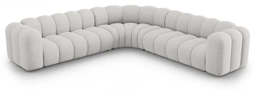 Светлосив шенилов модулен ъглов диван Lupine – Micadoni