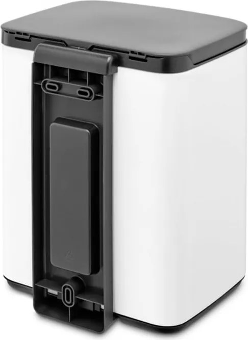 Кош за боклук Brabantia Bo Small 1006627, 7 л, Плавно и безшумно отваряне, Противоплъзгаща основа, Бял