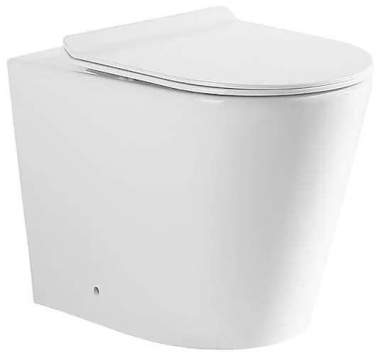 Стояща тоалетна чиния ICC 5437 TORNADO, седалка и капак, порцелан, бял гланц, 56x43x37см