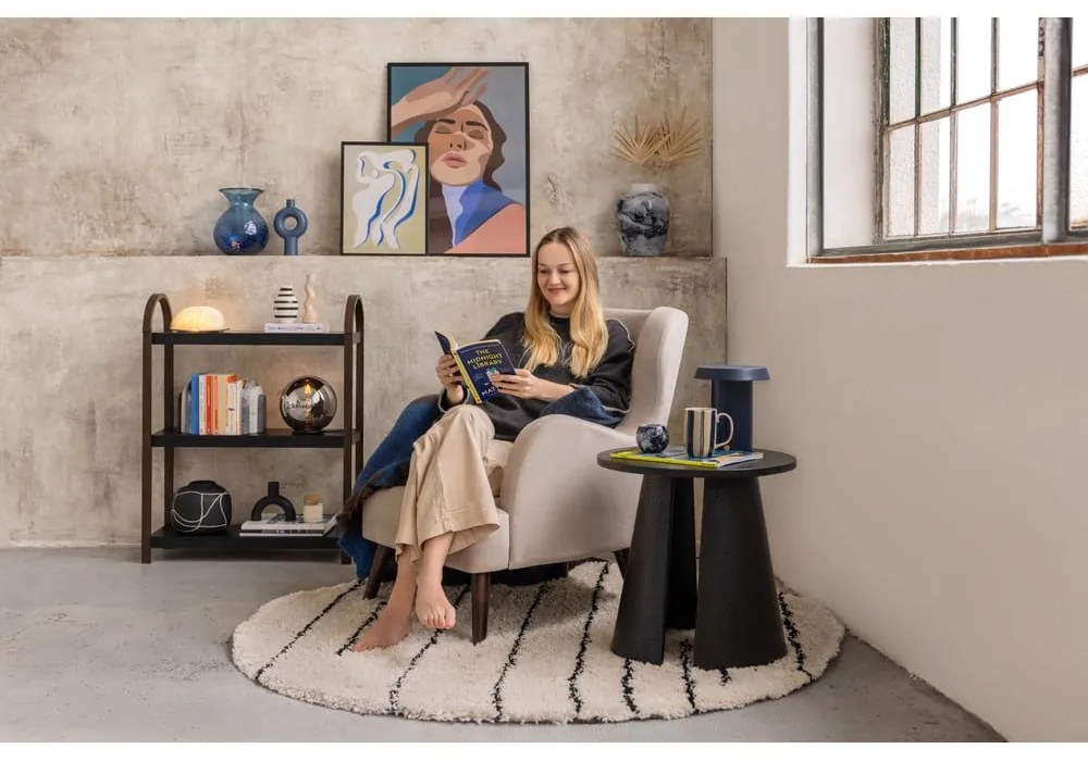 Тъмносиво кадифено кресло Noemye – Bonami Selection