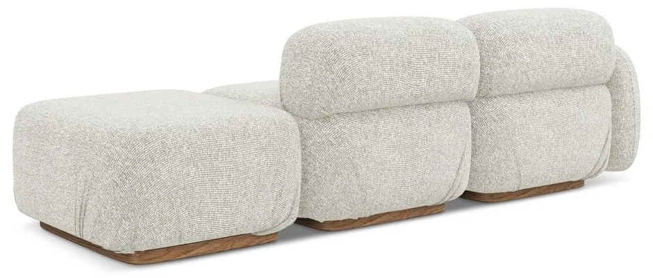 Кремав модулна лежанка (ляв ъгъл) Ailani – Makamii