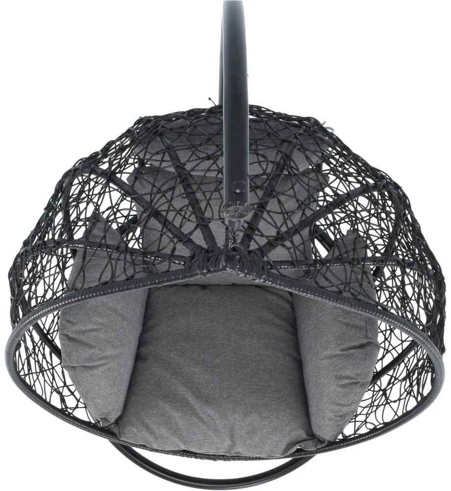 Тъмносив висящ фотьойл от изкуствен ратан Noela - Bonami Selection