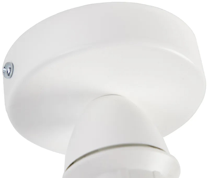 Таванна лампа с платнен абажур бял 35 см - Combi White