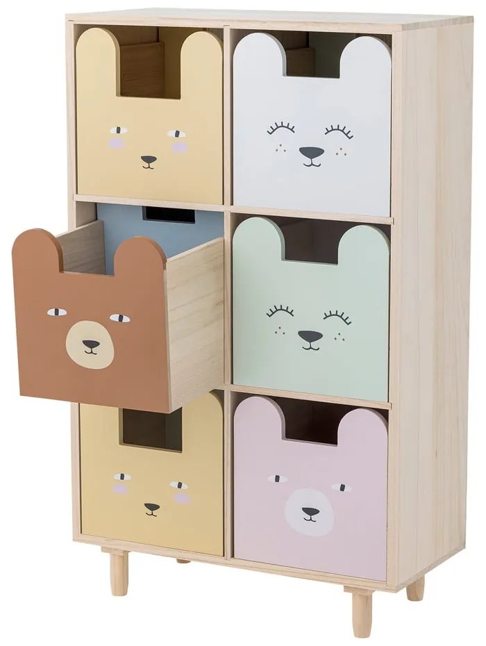 Детски скрин от масивна Пауловния в естествен цвят 55x88,5x25,5 cm Calle – Bloomingville Mini