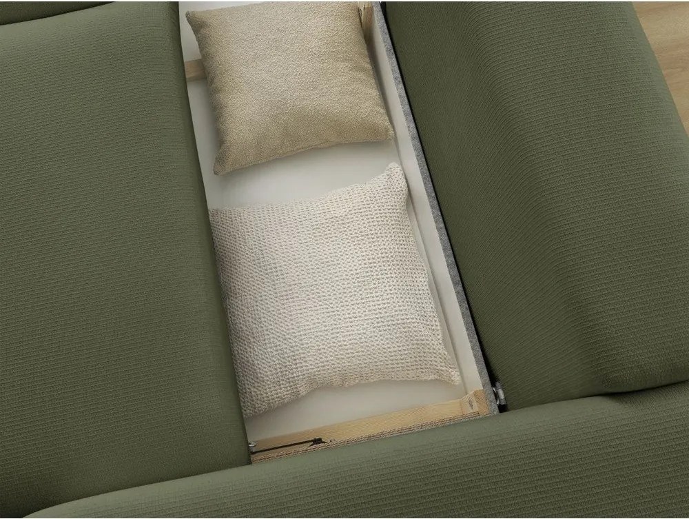 Зелен сгъваем/с място за съхранение диван 265 cm Ezechiel – Bobochic Paris