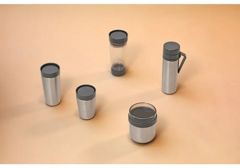 Термо чаша Brabantia Make&Take 1008493, 360 мл, Без разливане, Без BPA, Тъмносив