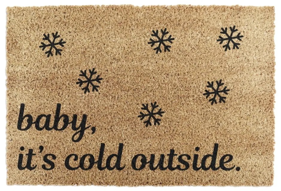 Изтривалка с коледен мотив от кокосови влакна 40x60 cm Baby It's Cold Outside – Artsy Doormats