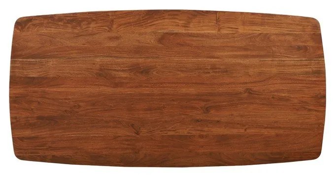 Кафява трапезна маса с акациев плот 100x220 cm Quenza – Light & Living