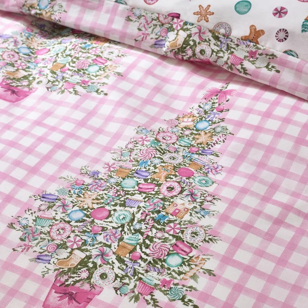 Розово единично спално бельо 135x200 cm Sweets and Treats – Catherine Lansfield