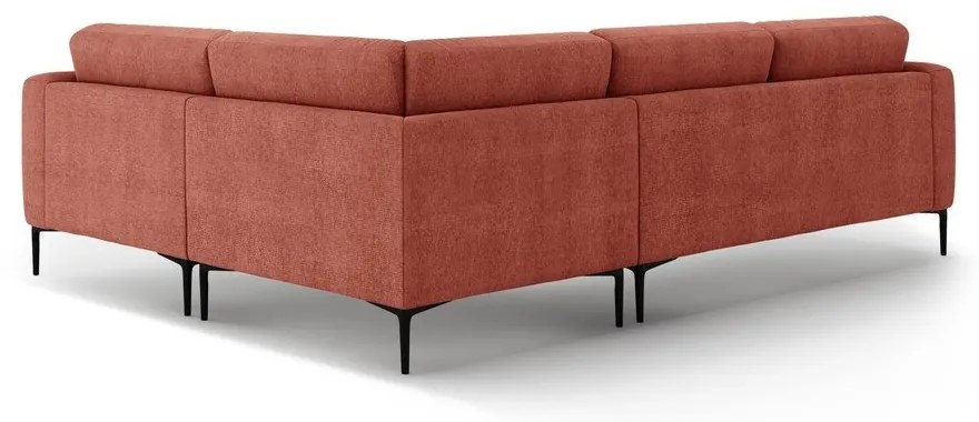 Ъглов диван в тухлен цвят (десен ъгъл/L форма) Bemy – Micadoni