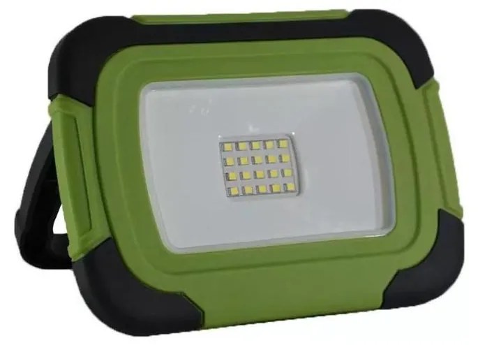 LED Акумулаторен прожектор SAMSUNG CHIP LED/10W/3,7V IP44 6400K 3600 mAh зелен