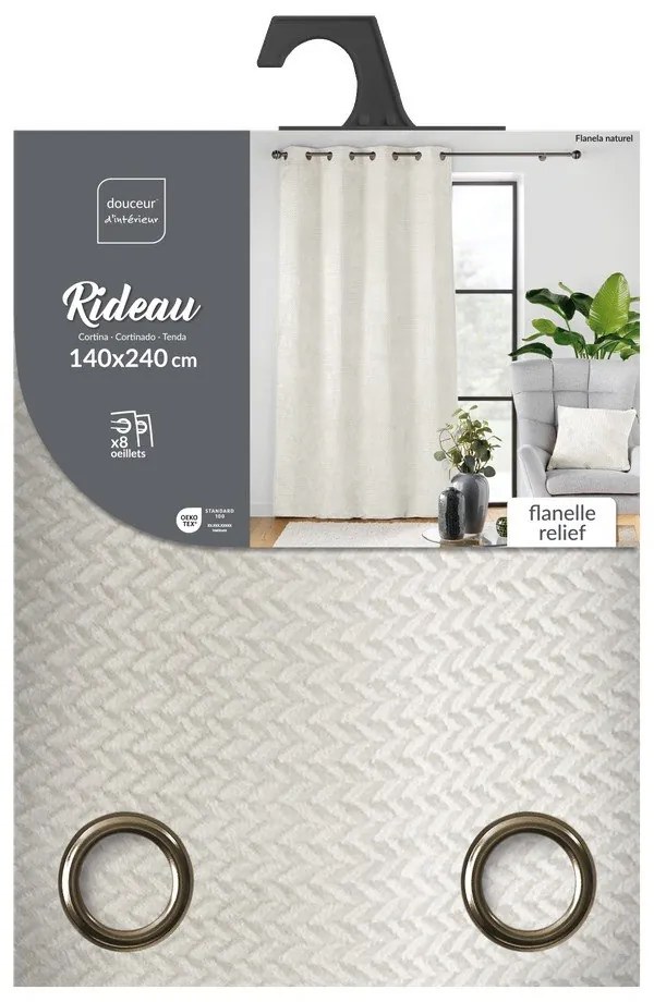 Кремаво перде от микрофланела 140x240 cm Flanela – douceur d'intérieur
