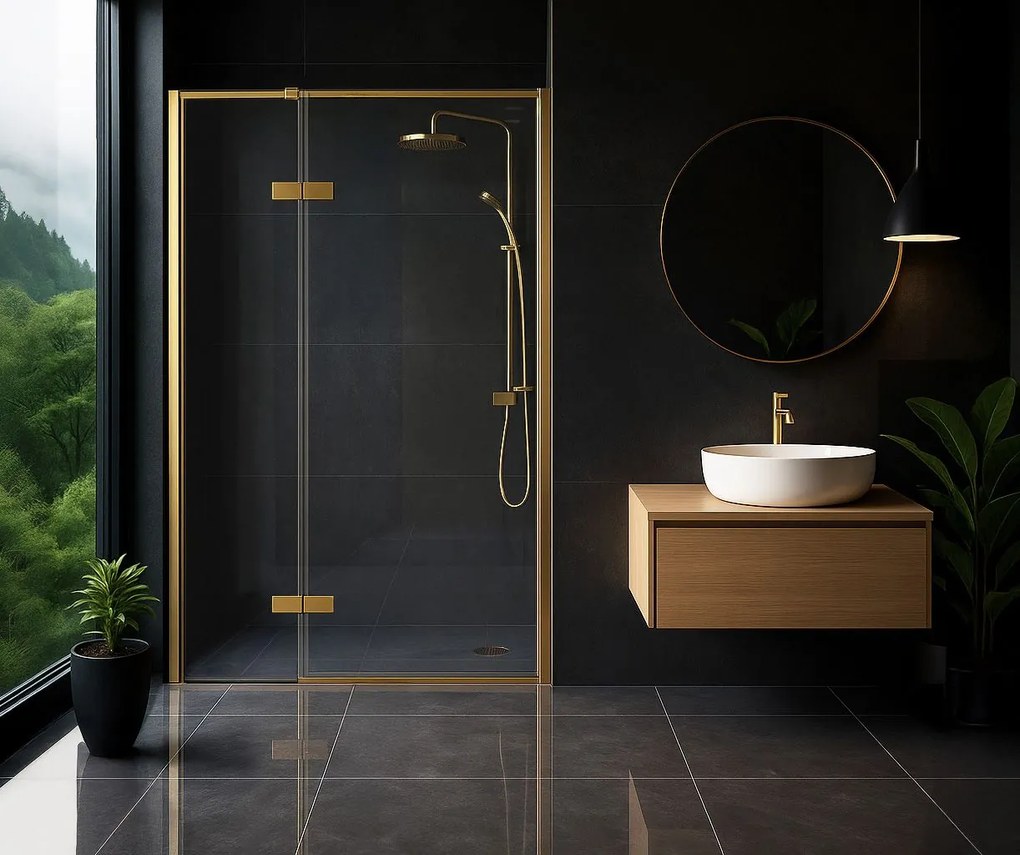 Врати за душ кабини Rea Atlas 120 Brush Gold