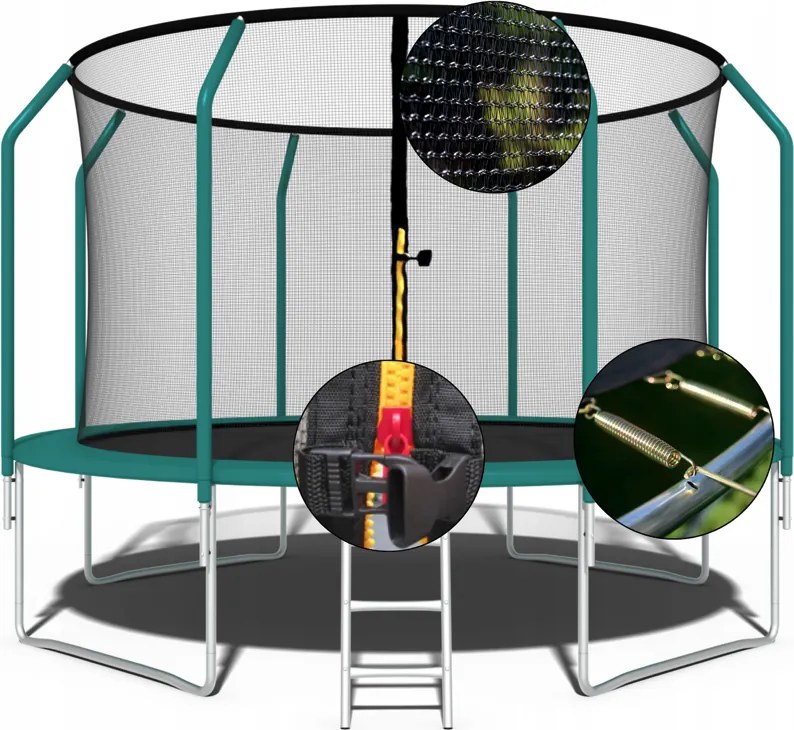 Градински батут Premium за деца със закрита мрежа 13FT - Ø 404 cm