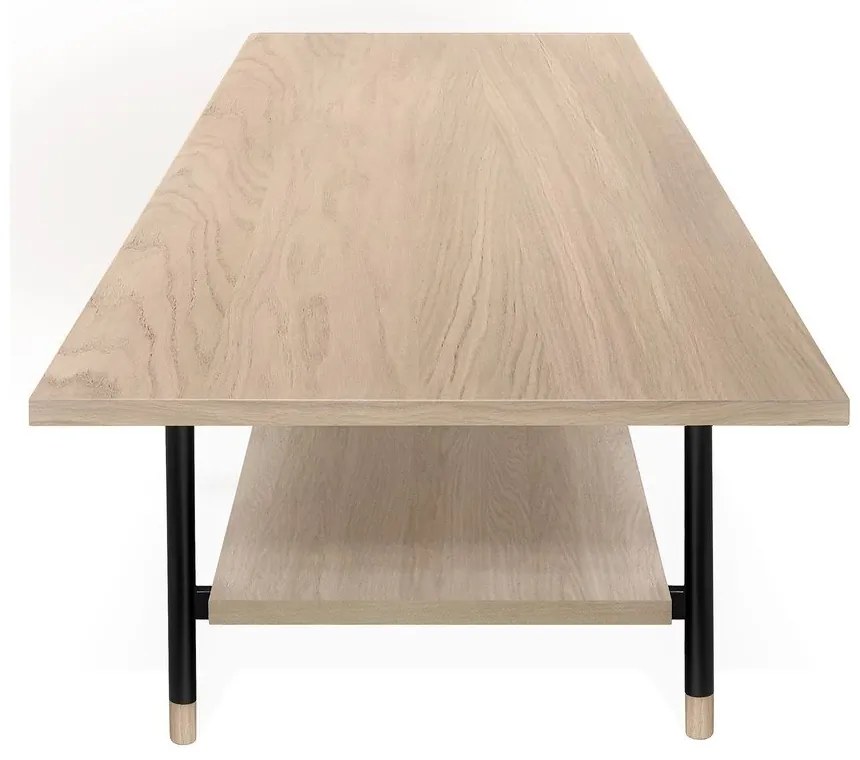 Масичка за кафе с плот от дъб в естествен цвят 60x120 cm Jugend - Woodman