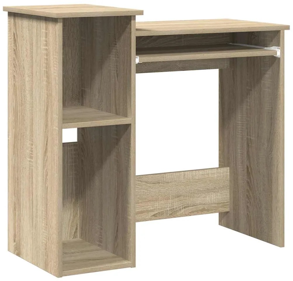 860447 vidaXL Бюро с рафтове, дъб сонома, 84x40x78 см, ПДЧ