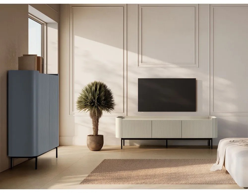 Сиво-синьо шкафче 100x140x40 cm Willa – MOME