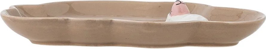 Кафява глинена детска чиния 14x20 cm Dolly – Bloomingville Mini