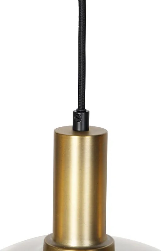 Интелигентен висящ аплик черен с опушено стъкло 4-светлина с Wifi A60 - Zuzanna