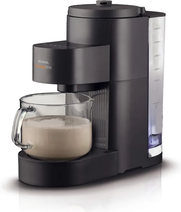 Уред за растително мляко Ariete My Veggie Drink 0650/00, 1200W, 1.5 литра, Самопочистване, Таймер, Черен