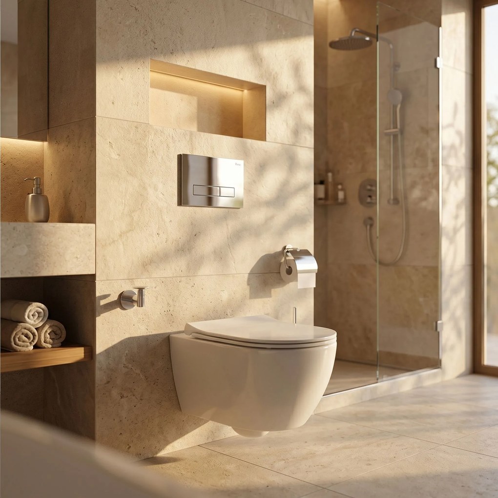 Комплект Структура за Вграждане за WC Slim 024N с Бутон HD Chrome