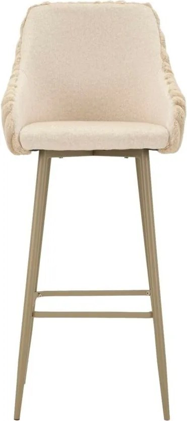 Кремави тапицирани бар столове в комплект с подлакътници 2 бр. (височина на седалката 78 cm) Alaska – Mauro Ferretti