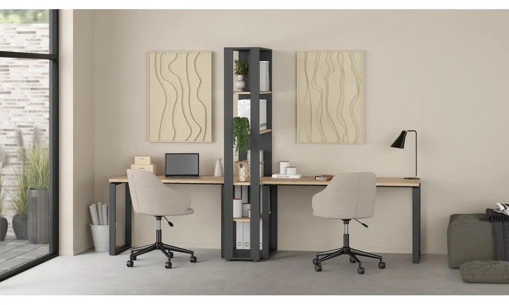 Работна маса с дъбов плот 60x150 cm Sign - Tvilum