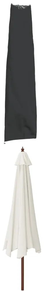 359683 vidaXL Покривало за градински чадър черно 190x50/30 см 420D Оксфорд