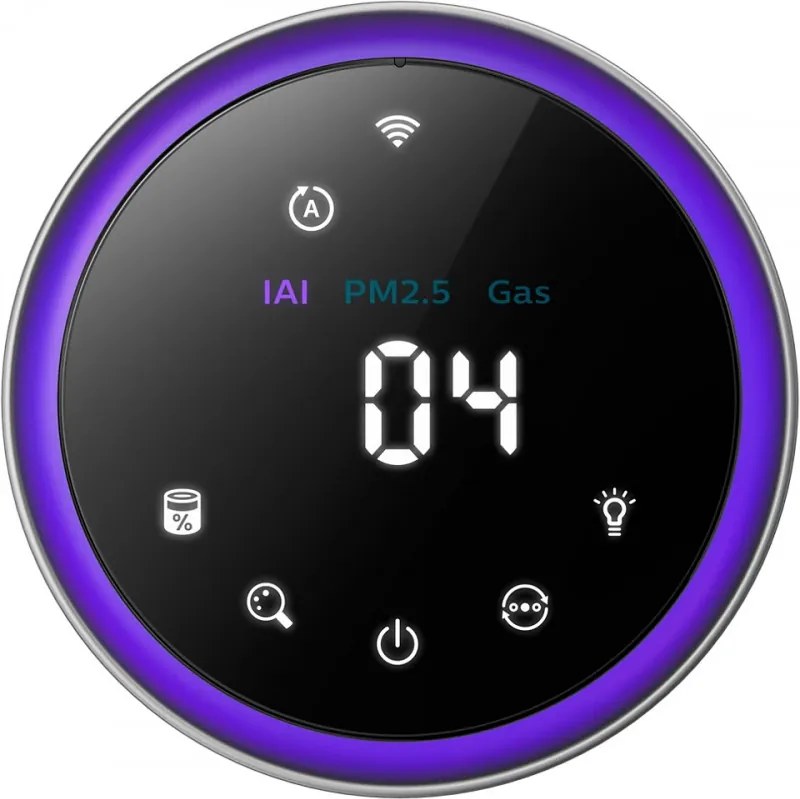 Преоценено: Пречиствател за въздух Philips AC3033/10, SMART, Wi-Fi, 55W, За до 135 м2, HEPA, Интелигентни сензори, Бял/сив